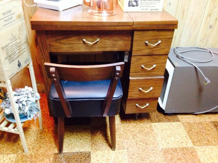 small desk with chair