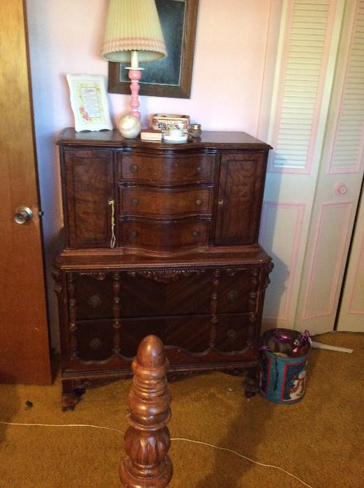 1920's Chest on Chest of Drawers