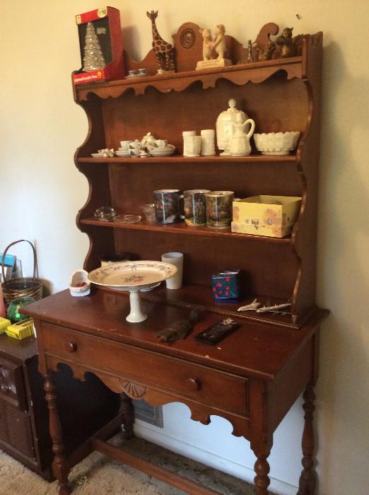 Vintage Hutch with Collectibles
