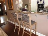 Set of 2 bar stools - distressed.