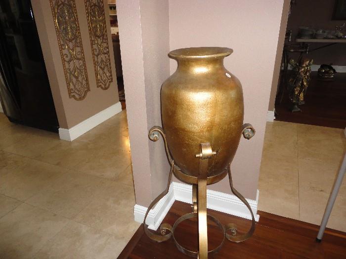Large vase on stand