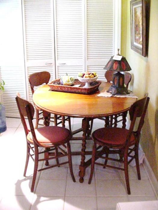 Gate leg table and chairs