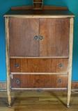 Depression-era chifforette with doors that open on the top to reveal 2 more drawers.