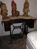 Antique Singer sewing table
