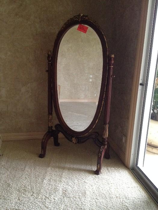 Stand Alone Mirror, Hand Painted 