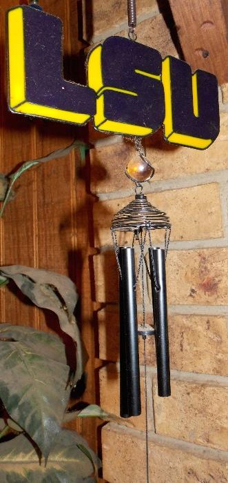 LSU stained glass wind chime