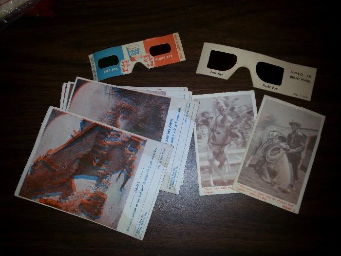 Vintage 3D cards and viewers