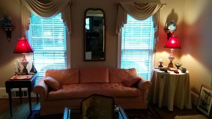 Here's where you can observe the pink couch.