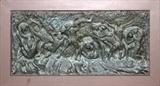 Lot#2027, MINGSHI HUANG [CHINESE, 20TH C.], RELIEF SCULPTURE, H 20" W 43"Bronze relief wall sculpture, depicting nude figures entangled. Measuring H. 20" x 43", appears to be unmarked.