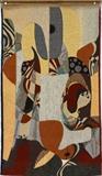 Lot#2254, GEORGIE ELAYNE BICK (ALGERIAN B. 1922), TAPESTRY, H 46", W 27"Wool, silk weft cotton seine twine warp tapestry; 45 3/4" x 27 1/4".