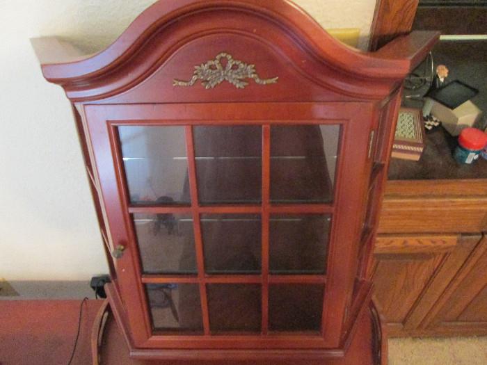 Bombay Co. Hanging Curio Display Cabinet with Glass Shelving