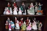 Sampling of the group of Royal Doulton Figurines. Many more than what you see here