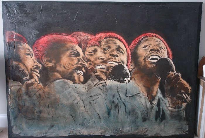 Large Marvin Gaye painting