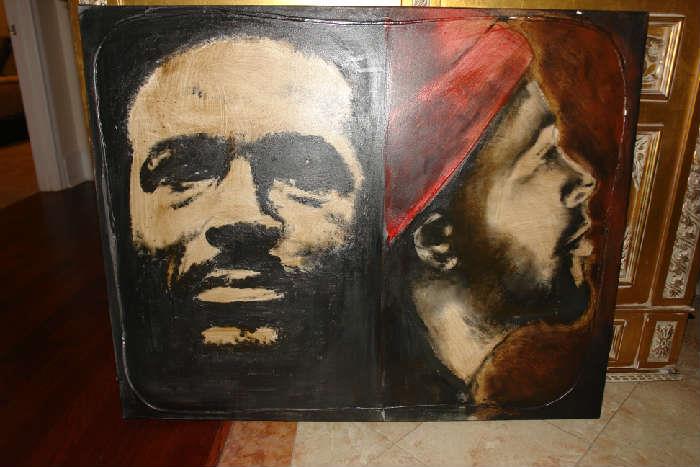 Large Marvin Gaye painting