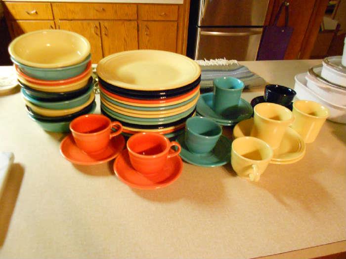 35 PIECES OF FIESTAWARE (SOME OLD, SOME NEW)
