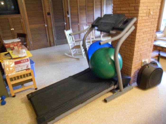 TREADMILL AND EXERCISE BALLS