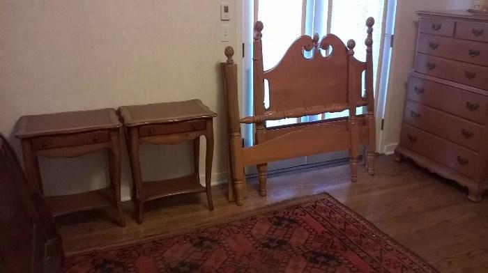 More bedroom furniture - highboy dresser, night stands and twin beds
