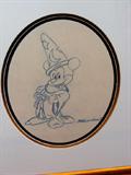 Original Disney MOdel Sheet. MIckey as Sorcorer's apprentice, original publicity drawing signed by Bob Carlson.