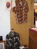 Vintage plaid and Hawaaian shirts