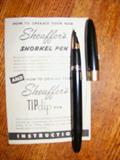 Vintage shaeffer snorkel pen. 14Kt nib and trim