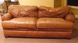 Great Bernhardt slouchy leather sofa.