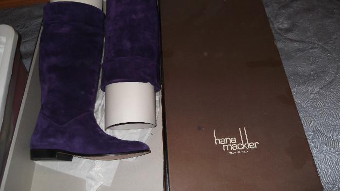hana mackler purple size 7 boots