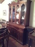 Beautiful china cabinet with filled with crystal and china