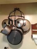 Pot rack & pans