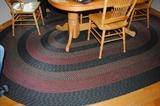 Large braided rug. 