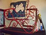 Christmas sled & other decorations