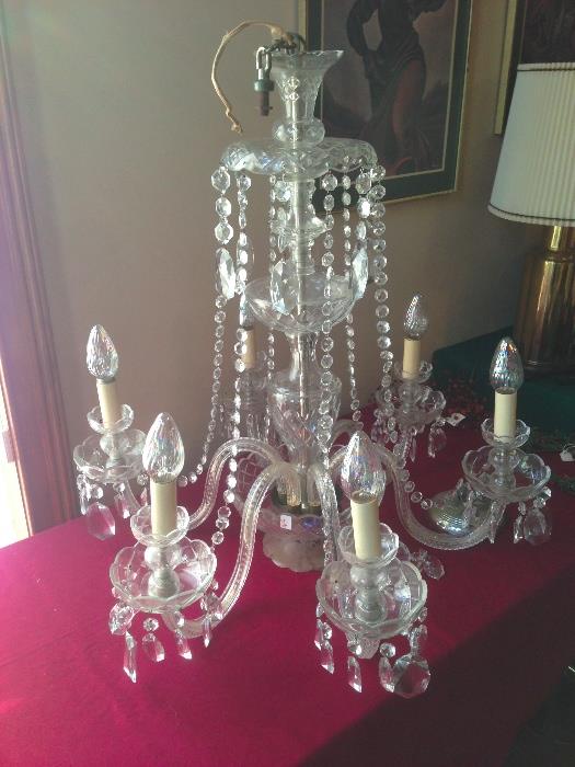 Antique crystal chandelier 