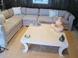 Amazing sectional in neutral fabric in excellent condition.