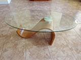 Tempered Glass and Cherry Coffee Table