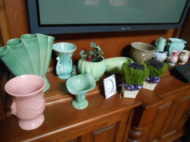 art pottery in pastel colors