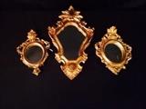Antique Florentine Mirrors -- wood, not resin 