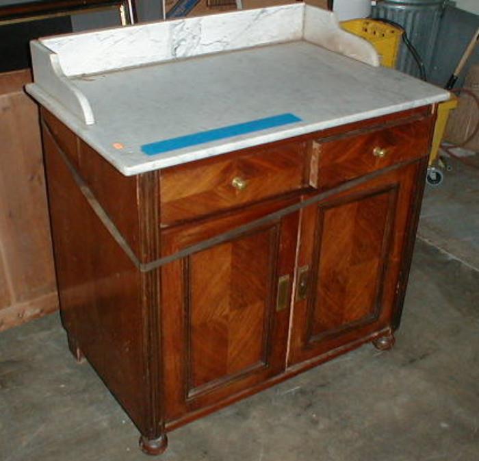 French marble top wash stand