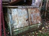 Old metal container with 2 doors.