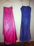 Several prom/party dresses with original tags.