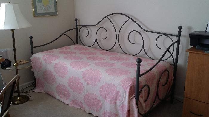 This daybed is adorable!! (it is not a trundle bed, it takes a twin mattress only)