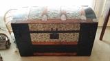 Antique steamer chest.....look inside...