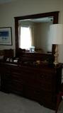 Very nice dresser with mirror, sorry the picture is so dark!