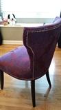 Adorable Purple Side Chair with polished nickel nailheads