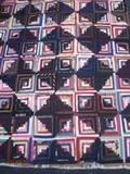 Log Cabin Quilt top CA 1880's 