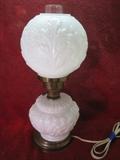 Milk Glass Gone with the Wind Lamp