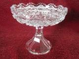 Signed John Hoare American Brilliant Period Cut Glass Compote CA 1890's
