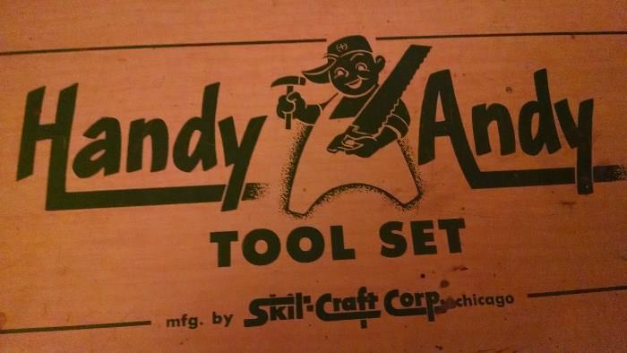 HANDY ANDY TOOL SET......BOX ONLY !!!