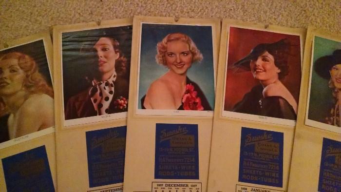 VINTAGE PIN-UP CALENDARS....20S/30S/40S