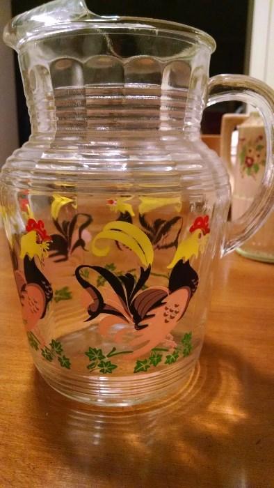 1950'S WATER /JUICE PITCHER...GREAT GRAPHICS!!