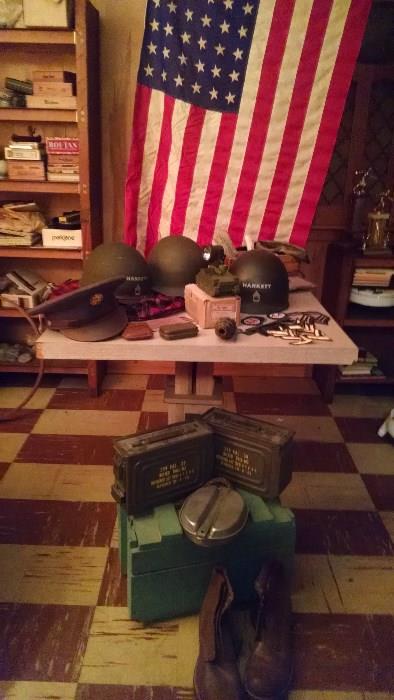WWII ITEMS.....DETAILS LISTED....CHECK OUT THE VINTAGE  48 STAR FLAG!!!