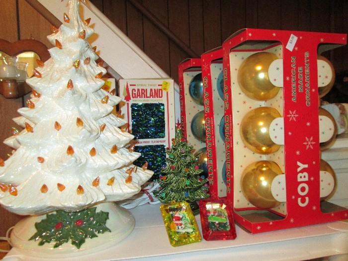 New for Sunday - a wonderful large ceramic tree and more glass ornaments